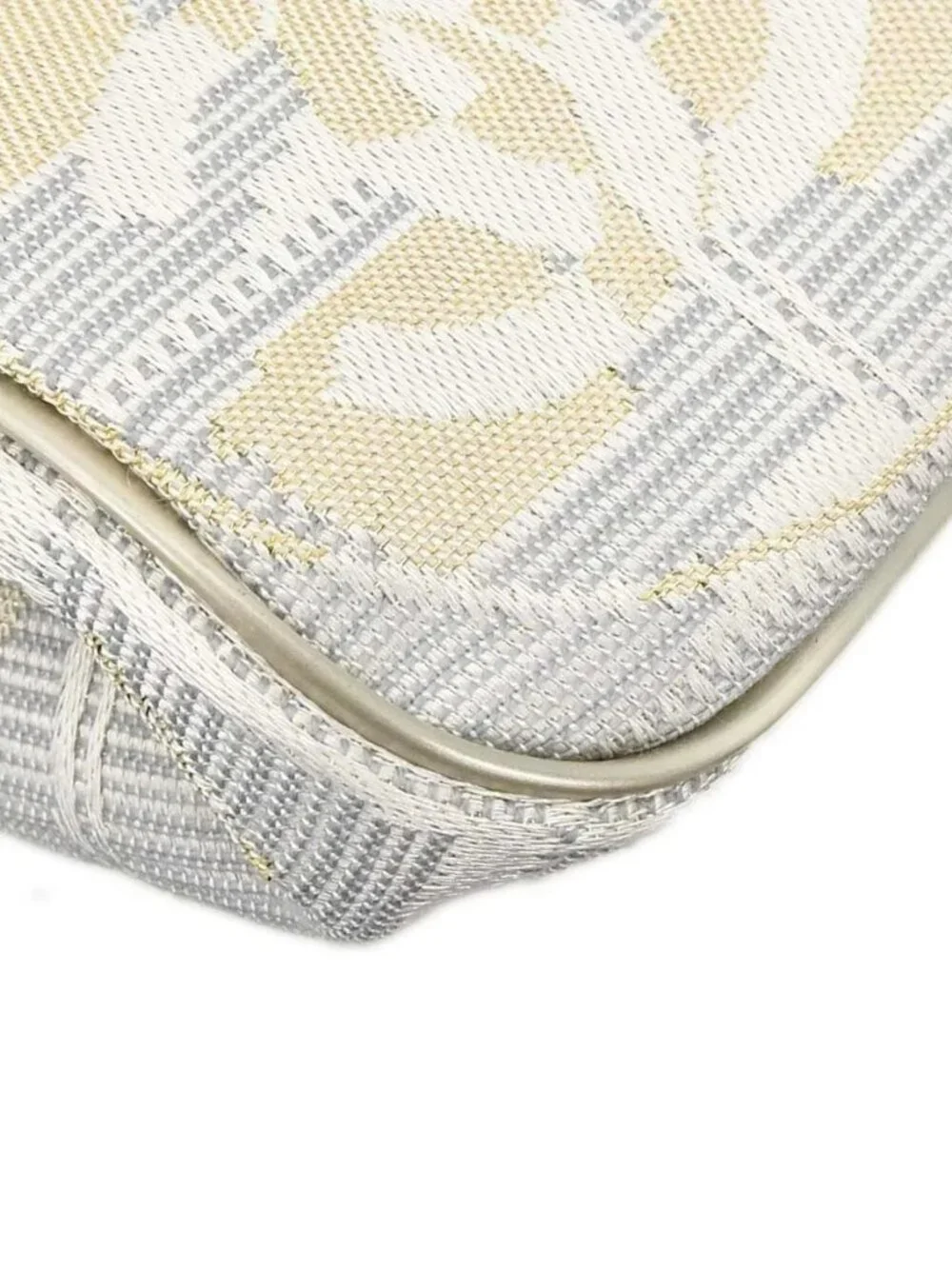 Chanel Gold Jacquard Nylon Travel Line Tote Handbag 168443